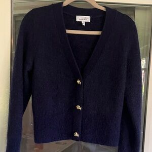 & Other Stories Midnight Blue Cardigan Apple Buttons